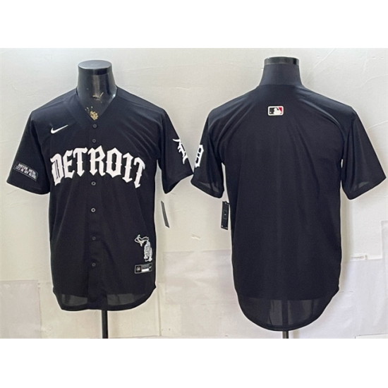 Men's Detroit Tigers Blank 2026 Black 'Motor Gothic Edition' Vapor Premier Limited Stitched Baseball Jersey - Ujersey