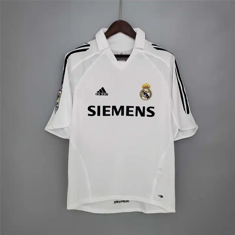 Real Madrid Retro Jersey Home Custom Soccer Shirt 2005-06 - Ujersey