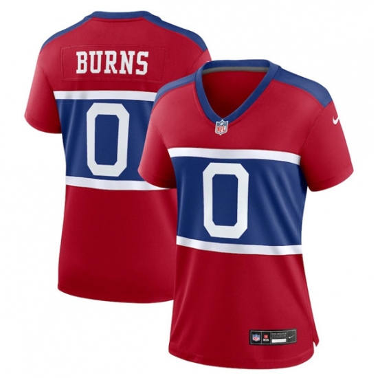 Women's New York Giants #0 Brian Burns Century Red Alternate Vapor Limited Football Stitched Jersey - Ujersey