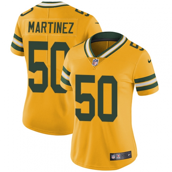 Women's Nike Green Bay Packers #50 Blake Martinez Limited Gold Rush Vapor Untouchable NFL Jersey - Ujersey