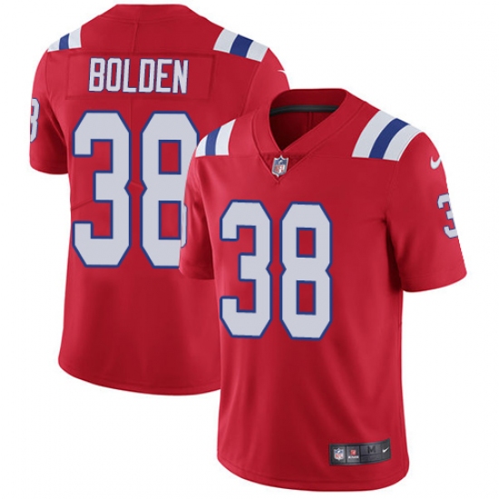Youth Nike New England Patriots #38 Brandon Bolden Red Alternate Vapor Untouchable Limited Player NFL Jersey - Ujersey