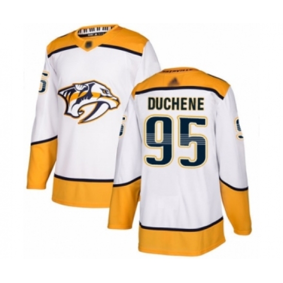 Youth Nashville Predators #95 Matt Duchene Authentic White Away Hockey Jersey - Ujersey
