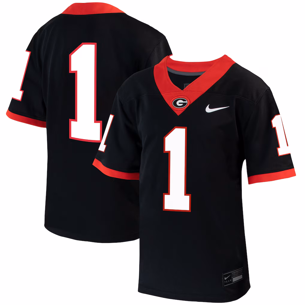 Youth Nike #1 Black Georgia Bulldogs Alternate Untouchable Jersey
