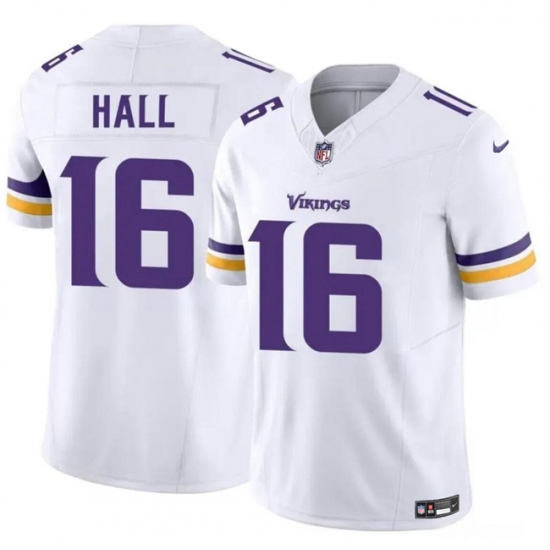 Men's Minnesota Vikings #16 Jaren Hall White 2023 F.U.S.E. Vapor Untouchable Limited Football Stitched Jersey - Ujersey
