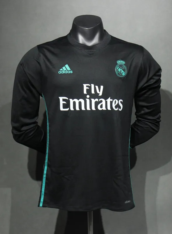 Real Madrid Retro Jersey Away Long Sleeve Soccer Shirt 2017/18 - U-jersey