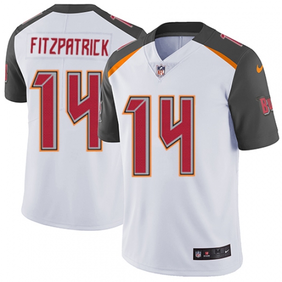 Men's Nike Tampa Bay Buccaneers #14 Ryan Fitzpatrick White Vapor Untouchable Limited Player NFL Jersey - Ujersey