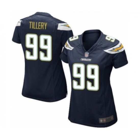 Women's Los Angeles Chargers #99 Jerry Tillery Game Navy Blue Team Color Football Jersey - Ujersey