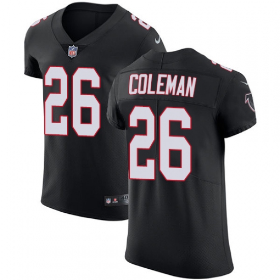 Men's Nike Atlanta Falcons #26 Tevin Coleman Black Alternate Vapor Untouchable Elite Player NFL Jersey - Ujersey