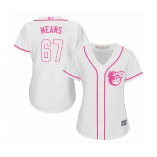 Women's Baltimore Orioles #67 John Means Authentic White Fashion Cool Base Baseball Jersey - Ujersey
