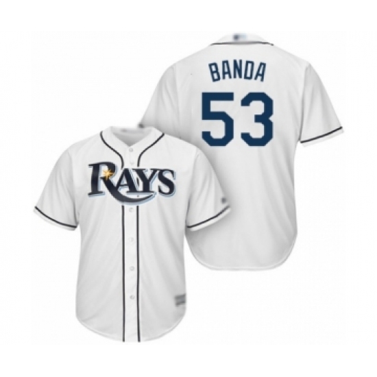 Youth Tampa Bay Rays #53 Anthony Banda Authentic White Home Cool Base Baseball Player Jersey - Ujersey