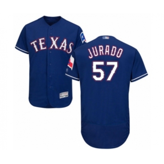 Men's Texas Rangers #57 Ariel Jurado Royal Blue Alternate Flex Base Authentic Collection Baseball Player Jersey - Ujersey