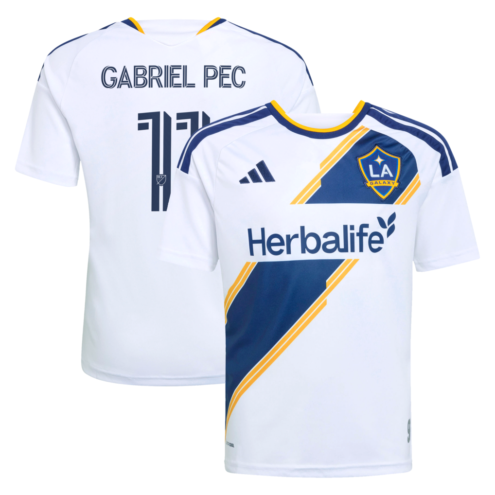 Youth LA Galaxy Gabriel Pec adidas White 2026 The VeloCITY Kit Replica Jersey - Ujersey