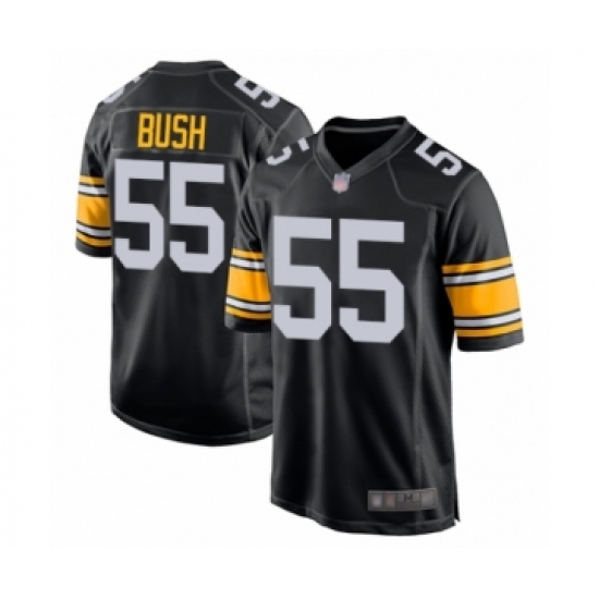 Men's Pittsburgh Steelers #55 Devin Bush Game Black Alternate Football Jersey - Ujersey
