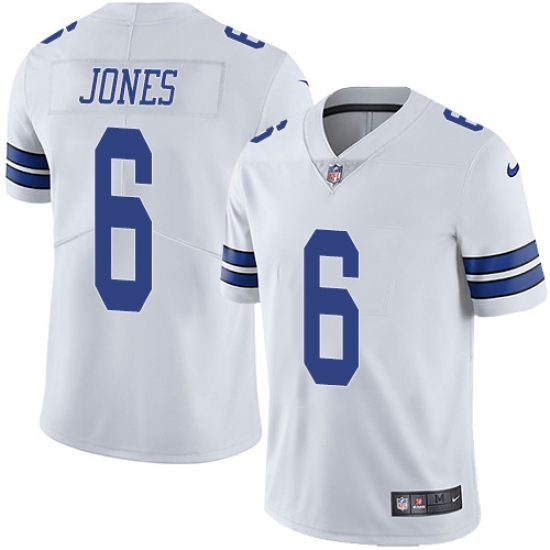 Youth Nike Dallas Cowboys #6 Chris Jones White Vapor Untouchable Limited Player NFL Jersey - Ujersey