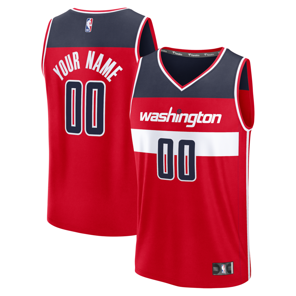 Men's Washington Wizards Fanatics Red Fastbreak Custom Jersey - Icon Edition
