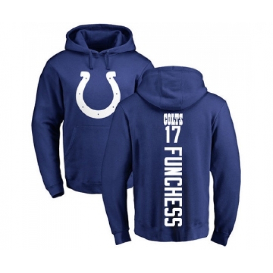 Football Indianapolis Colts #17 Devin Funchess Royal Blue Backer Pullover Hoodie - Ujersey
