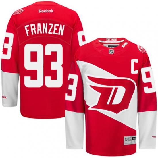 Men's Reebok Detroit Red Wings #93 Johan Franzen Authentic Red 2016 Stadium Series NHL Jersey - Ujersey