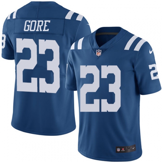Men's Nike Indianapolis Colts #23 Frank Gore Limited Royal Blue Rush Vapor Untouchable NFL Jersey - Ujersey