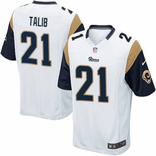 Men's Nike Los Angeles Rams #21 Aqib Talib Game White NFL Jersey - Ujersey