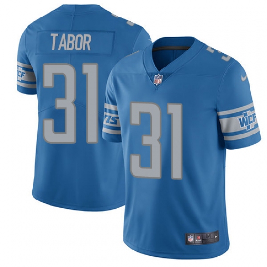 Youth Nike Detroit Lions #31 Teez Tabor Blue Team Color Vapor Untouchable Limited Player NFL Jersey - Ujersey