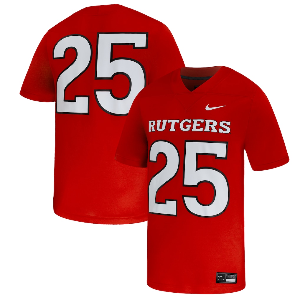 Men's Nike #25 Scarlet Rutgers Scarlet Knights Untouchable Replica Game Jersey - Ujersey NHL