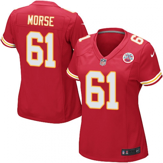 Women's Nike Kansas City Chiefs #61 Mitch Morse Game Red Team Color NFL Jersey - Ujersey