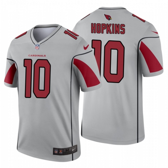 Men's Nike Arizona Cardinals #10 DeAndre Hopkins Silver Inverted Legend Stitched Jersey - Ujersey