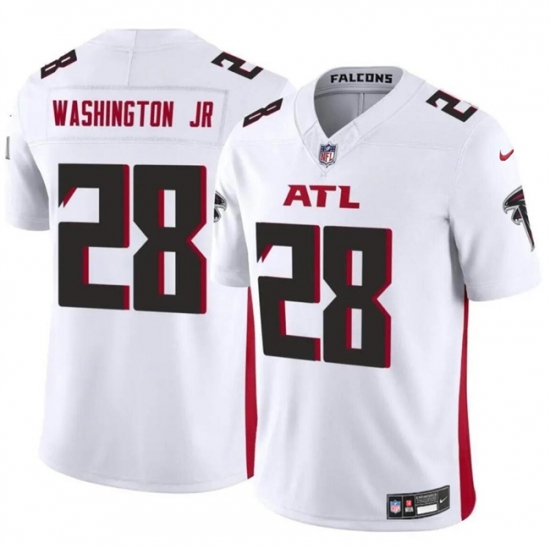 Men's Atlanta Falcons #28 Carlos Washington Jr White 2024 F.U.S.E Vapor Untouchable Limited Football Stitched Jersey - Ujersey