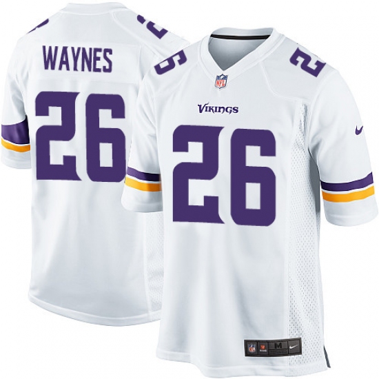 Men's Nike Minnesota Vikings #26 Trae Waynes Game White NFL Jersey - Ujersey