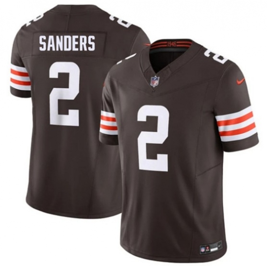 Men's Cleveland Browns #2 Shedeur Sanders Brown 2026 F.U.S.E. Vapor Limited Football Stitched Jersey - Ujersey