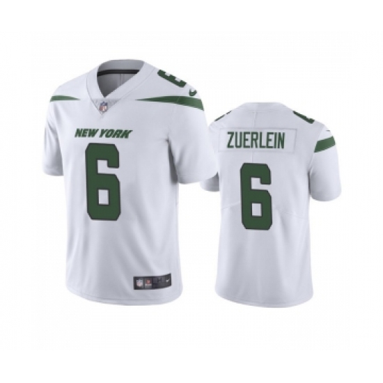 Men's New York Jets #6 Greg Zuerlein White Vapor Untouchable Limited Stitched Jersey