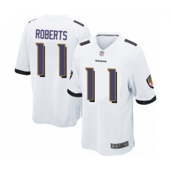 Men's Baltimore Ravens #11 Seth Roberts Game White Football Jersey - Ujersey