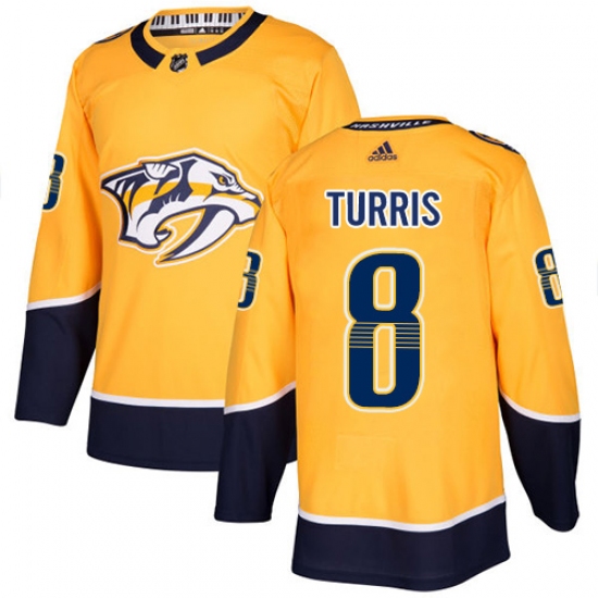 Youth Adidas Nashville Predators #8 Kyle Turris Authentic Gold Home NHL Jersey - Ujersey
