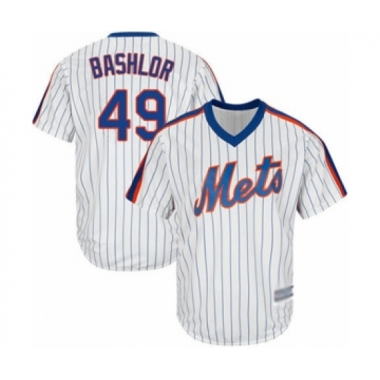 Youth New York Mets #49 Tyler Bashlor Authentic White Alternate Cool Base Baseball Player Jersey - Ujersey