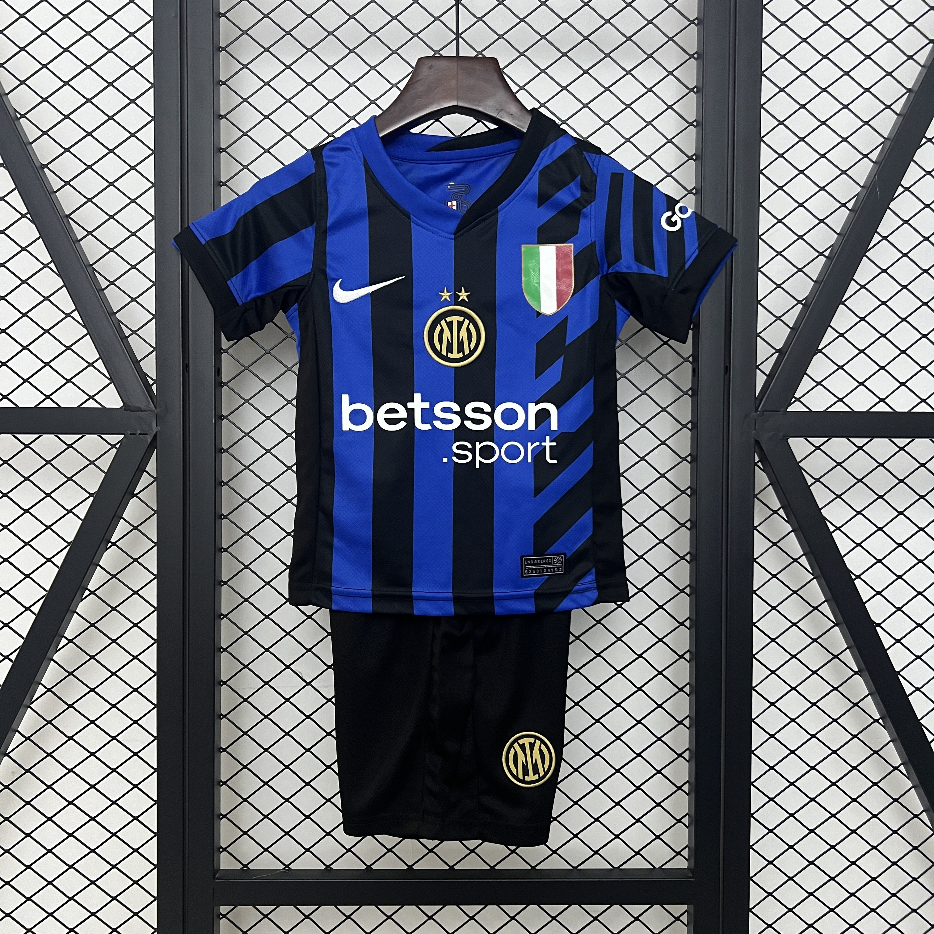 Inter Milan Soccer Jersey Home Kids Kit Jerseys+Shorts 2024/25 - Ujersey NHL