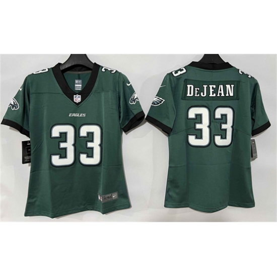 Women's Philadelphia Eagles #33 Cooper DeJean Green New Vapor Untouchable Limited Football Stitched Jersey(Run Small) - Ujersey