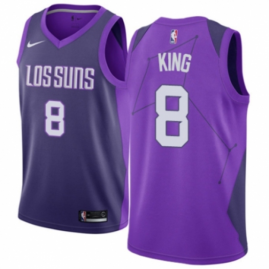 Men's Nike Phoenix Suns #8 George King Authentic Purple NBA Jersey - City Edition - Ujersey