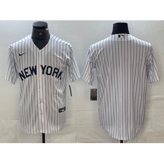 Men's New York Yankees Blank White 2024 Cool Base Stitched Jerseys - Ujersey