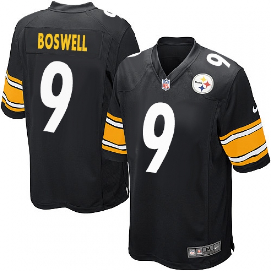 Men's Nike Pittsburgh Steelers #9 Chris Boswell Game Black Team Color NFL Jersey - Ujersey