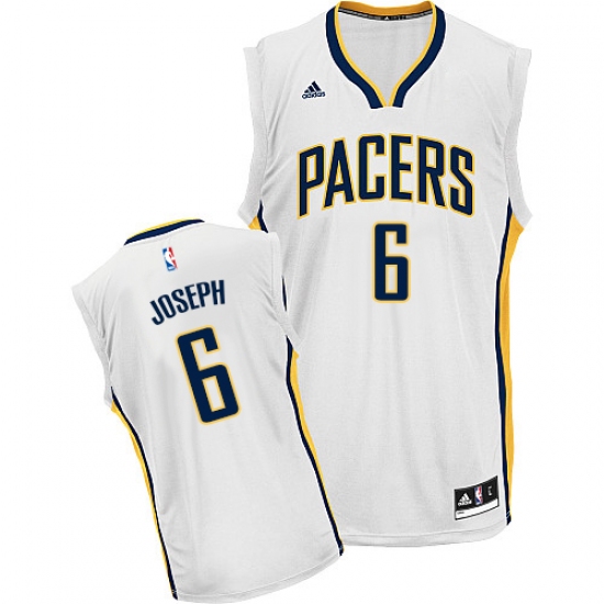 Men's Adidas Indiana Pacers #6 Cory Joseph Swingman White Home NBA Jersey - Ujersey