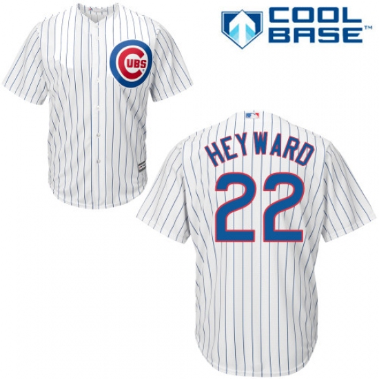 Youth Majestic Chicago Cubs #22 Jason Heyward Authentic White Home Cool Base MLB Jersey - Ujersey
