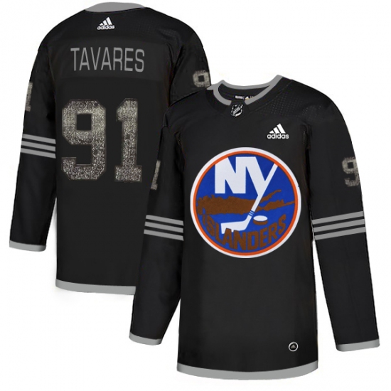 Men's Adidas New York Islanders #91 John Tavares Black Authentic Classic Stitched NHL Jersey - Ujersey