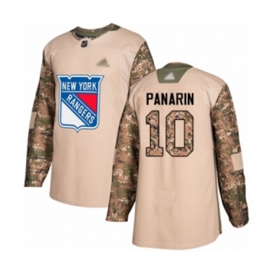 Men's New York Rangers #10 Artemi Panarin Authentic Camo Veterans Day Practice Hockey Jersey - Ujersey