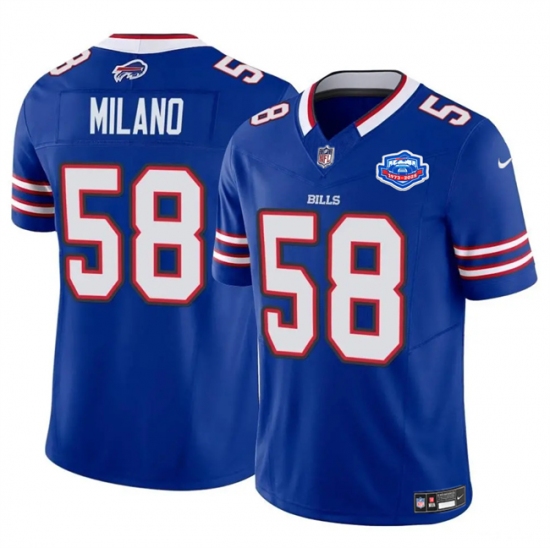 Men's Buffalo Bills #58 Matt Milano Blue 2025 F.U.S.E. With Farewell Vapor Untouchable Limited Football Stitched Jersey - Ujersey