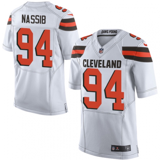 Men's Nike Cleveland Browns #94 Carl Nassib Elite White NFL Jersey - Ujersey
