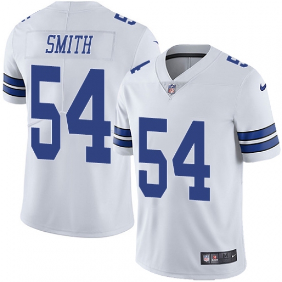 Men's Nike Dallas Cowboys #54 Jaylon Smith White Vapor Untouchable Limited Player NFL Jersey - Ujersey