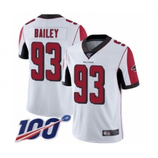Men's Atlanta Falcons #93 Allen Bailey White Vapor Untouchable Limited Player 100th Season Football Jersey - Ujersey