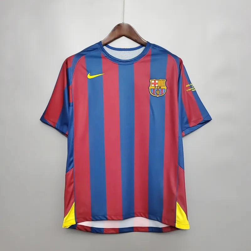 Barcelona Retro Jersey Home Soccer Shirt 2005-06 - Ujersey NHL