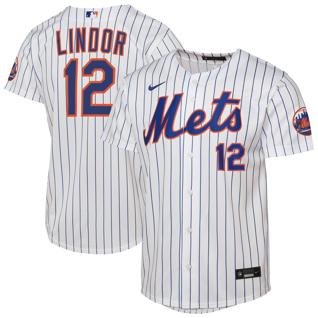 Youth New York Mets Francisco Lindor Nike White Home Stadium Player Jersey - Ujersey