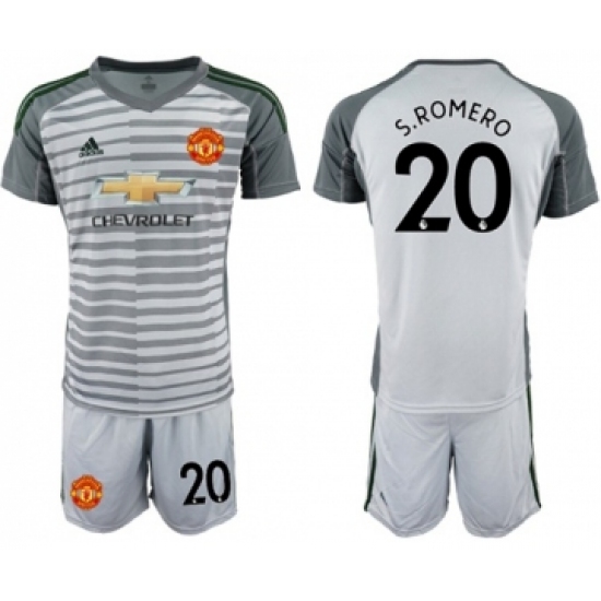 Manchester United #20 S.Romero Grey Goalkeeper Soccer Club Jersey